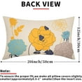 thumbnail image 3 of Navy Blue Yellow Foral Pillow Covers 12X20 Inch Spring Summer Outdoor Linen Lumbar Pillow Cases Turquoise Beige Flowers Recgantle Throw Pillows Set of 2 Home Decor for Living Room Bedroom Bed Cushion, 3 of 6