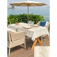 thumbnail image 5 of Outdoor Tablecloth with Umbrella Hole for Patio/Picnic/Party/Camping, Banana Leaves Waterproof Table Cloth Rectangle Table Cover Washable, Summer Tropical Plants Leaf Gold White (60"x 120"), 5 of 9