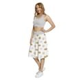 thumbnail image 3 of Women's Polka Dot Brush Ink Doodle A-line Printed Skirt Casual Wear, 3XL, Pale Brown Black, by Ambesonne, 3 of 6
