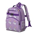 thumbnail image 3 of Flying Unicorn Rainbow Students Backpack Cute Cartoon Pattern with Watercolor Galaxy Stars and Magical Animal Design, 3 of 4