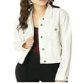 thumbnail image 3 of SKYLINEWEARS Women Denim Jacket Long Sleeve Button Down Soft Denim Ladies Fitted Jean Jacket, 3 of 4