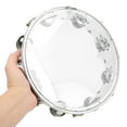 thumbnail image 4 of Cergrey Tambour de Main Tambour de Tambour Réglable Double Rangée 10in Percussion Jingles Instrument pour Parti, 4 of 8