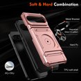 thumbnail image 3 of Decase Case for Google Pixel 9 / 9 Pro,TPU+PC,Built-in Magnetic Kickstand,with Card Holder Dual-Layer Design Heavy Duty Shockproof Protection Phone Case for Google Pixel 9 / 9 Pro,Rosegold, 3 of 7