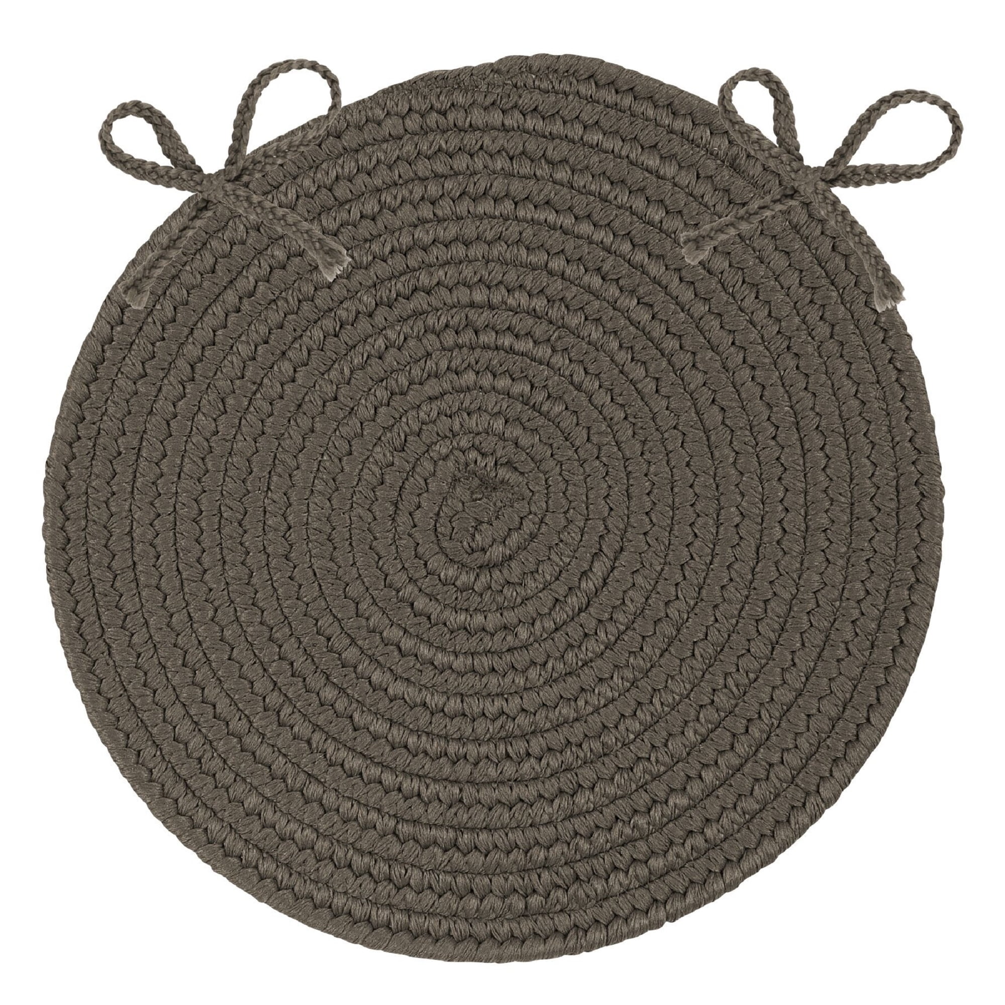 15" Brown Handmade Braided Chair Pad