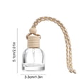 thumbnail image 3 of 1Pc 10ml Hanging Car Air Freshener Diffuser Bottle Empty Clear Glass Essential Perfume Oil Aromatherapy Fragrance Perfume Pendant Glass Bottle Decor with Wooden Caps(M), 3 of 6