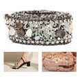 thumbnail image 4 of veasfak Lace Ribbon 2.5cm Rhinestone Gravel Shell Trims DIY Ribbon Lace for Applique Black, 4 of 9
