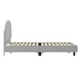 thumbnail image 6 of Buzz & Bloom Kids Full-Size Platform Bed with Curved Channel Stitched Headboard, Gray, 6 of 12