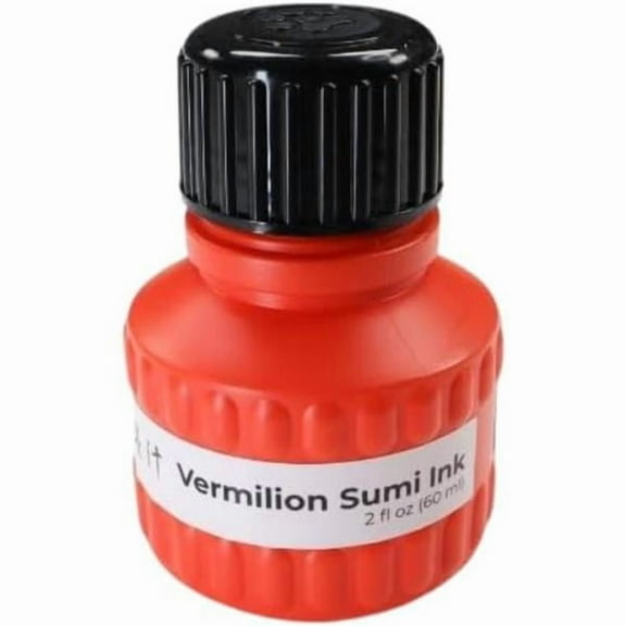 Yasutomo KV2 2 oz Vermilion Color Liquid Sumi Ink