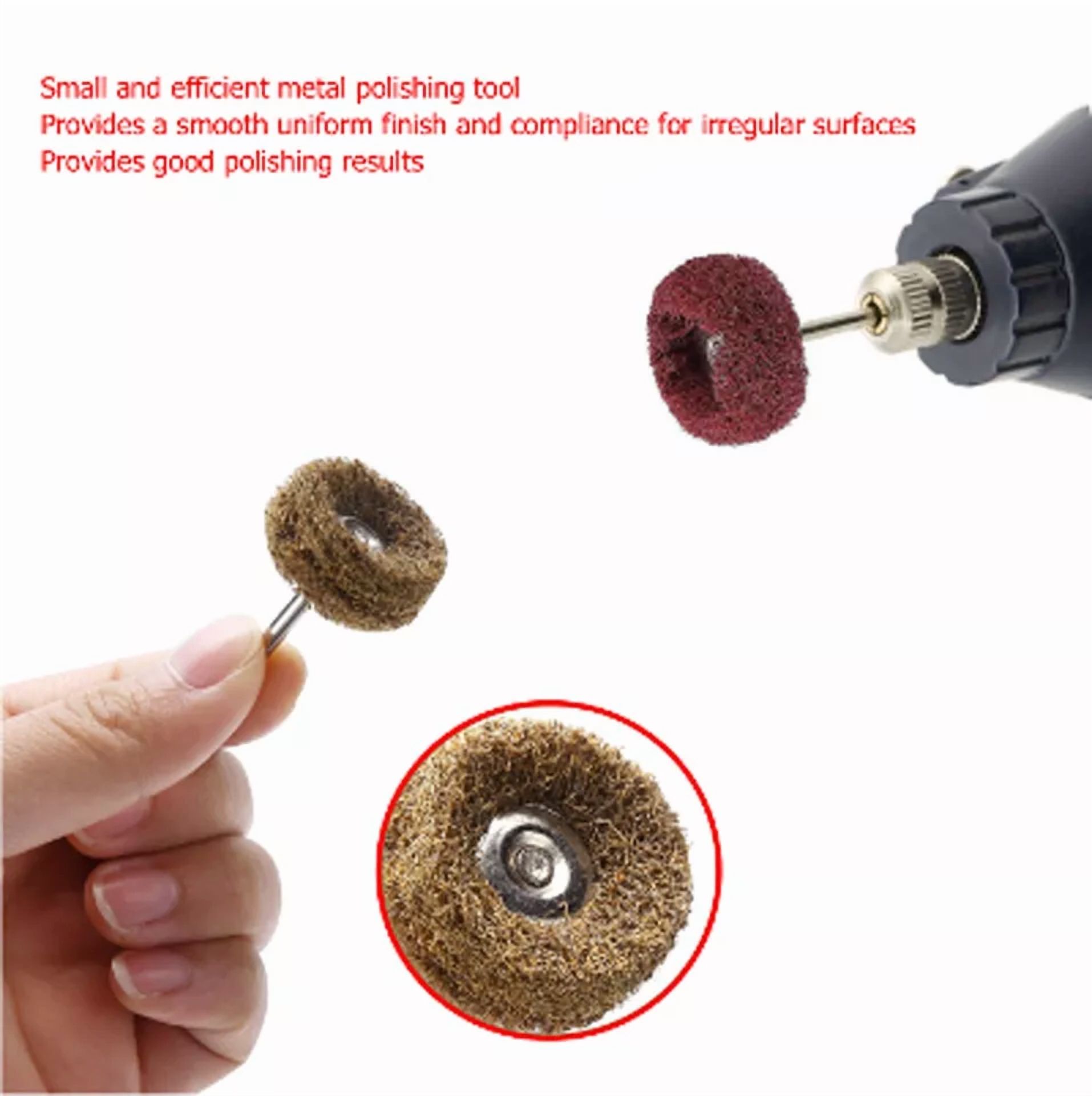 50 Metal Polishing Buffing Wheel Burr Kit Rotary Tool Accessories Set For Dremel