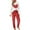 507_Red, variant on Valentine's Day Matching Pajamas for Couples Springs Women Pajama Sets Crew Neck Loungewear Women's Sleepwear Elbow Sleeve Womens Pjs Sets Red