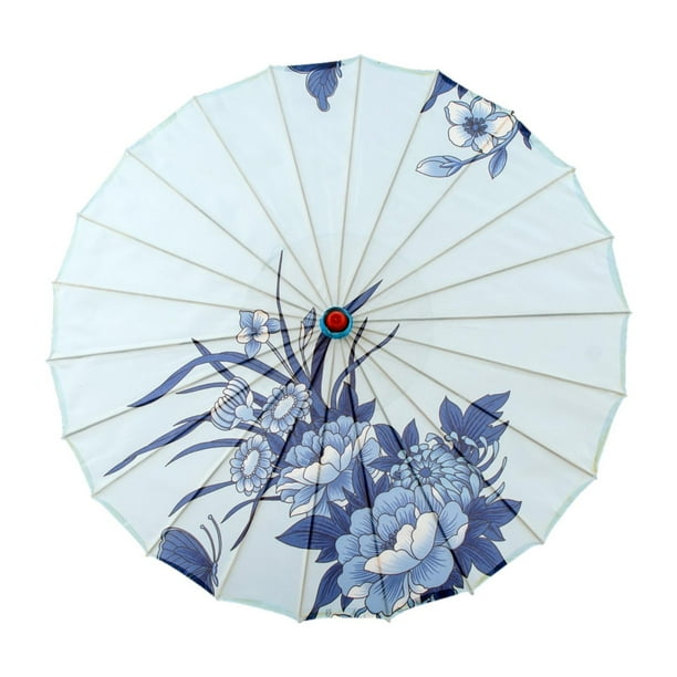 Paraguas chino de papel engrasado, paraguas de danza clásica antigua, sombrilla oriental Estilo A