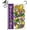 Purple Yellow, variant on Mardi Gras House Flag 28 x 40 Inch, Fleur de Lis Beads Masquerade Mask Carnival Celebration Double Sided Decorative Flag for Outside Yard Lawn Outdoor Decoration GB016-40