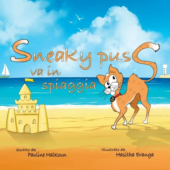 Sneaky Puss Goes to the Beach (Italian Edition), (Paperback)
