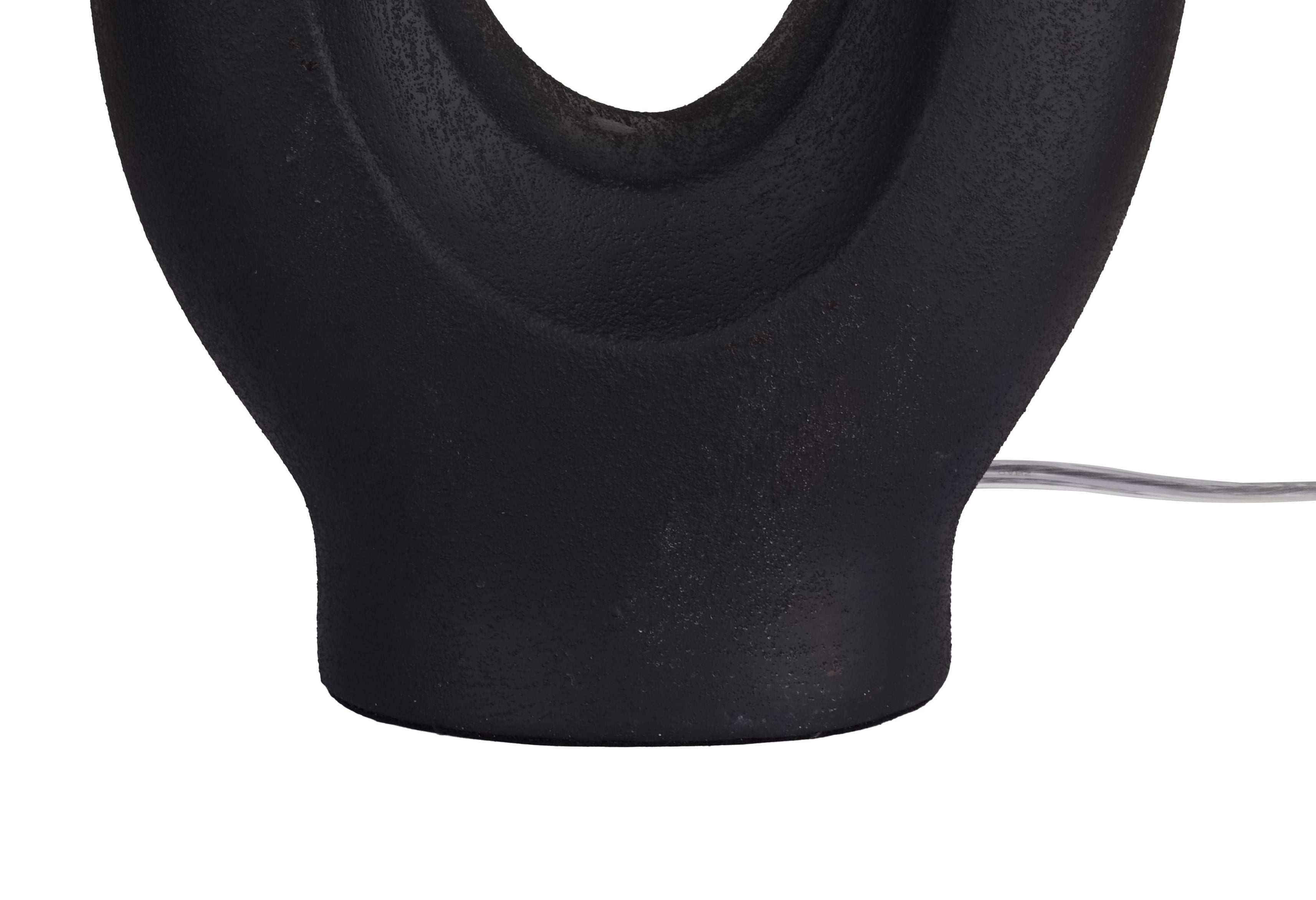 Better Homes & Gardens 18"H Matte Black Oval Ceramic Table Lamp Base