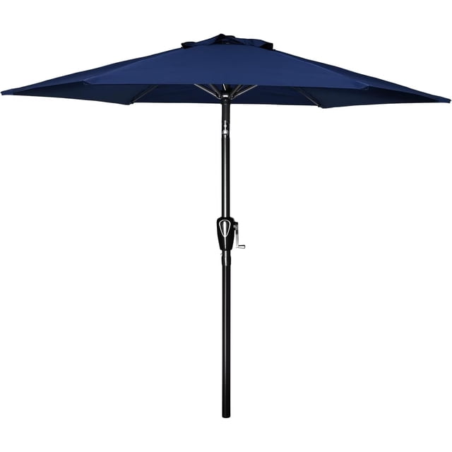 Simple Deluxe Parasol de Patio Extérieur 7,5 Pieds avec Inclinaison/balayage à Bouton-Poussoir, Protection UV Imperméable pour Jardin Terrasse Arrière-Cour Piscine, Bleu Foncé