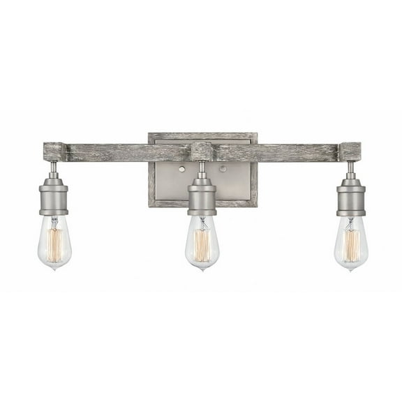 Three Light Bath Vanity In Rustic-Industrial-Scandinavian Style 21.75 Inches Wide By 10 Inches High Hinkley Lighting 5763Pw