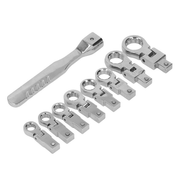 Rotating Socket Wrench,9 Pcs Detachable Socket Socketing Wrench Kit Socket Wrench Set Power Packed Performance