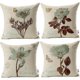 thumbnail image 1 of Paquete de 4 fundas de almohada de 18.0 x 18.0 in, funda de almohada decorativa de lino floral para sala de estar, dormitorio, sofá, silla, cama, fundas de almohada para el hogar y, 1 of 5