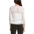 thumbnail image 2 of Vince Camuto womens  Lace Top, l, White, 2 of 3