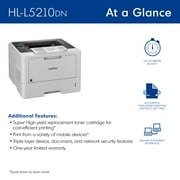 Brother HL-L5210DN Business Monochrome Laser Printer with Duplex Printing and Networking