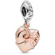 PANDORA Brazillian Heart Dangle Charm - Pandora Rose