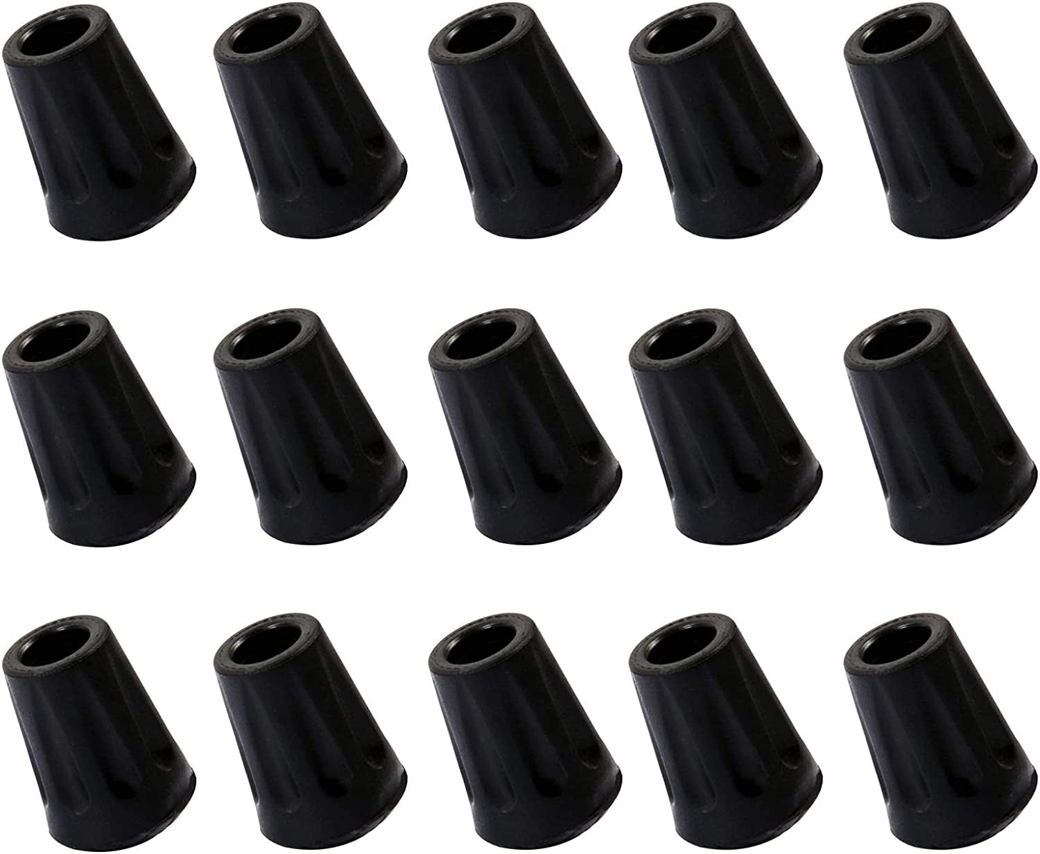 Black Rubber Diamond Trekking Pole Tip Protectors, Hiking Pole