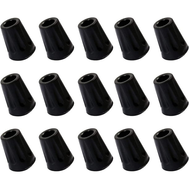 Black Rubber Diamond Trekking Pole Tip Protectors, Hiking Pole