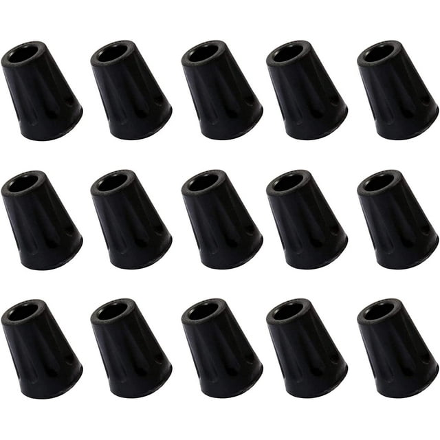 Black Rubber Diamond Trekking Pole Tip Protectors, Hiking Pole
