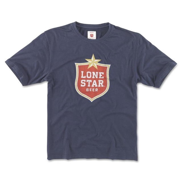 Lone Star 49859-L Lone Star Beer Mens Navy Blue T-Shirt - Large
