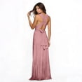 thumbnail image 6 of CIENVNSTG Women Sexy Sleeveless V-Neck Maxi Dress Evening Long Prom A-Line Dress Spaghetti Strap Wedding Cocktail Maxi Gown Pink XL, 6 of 6
