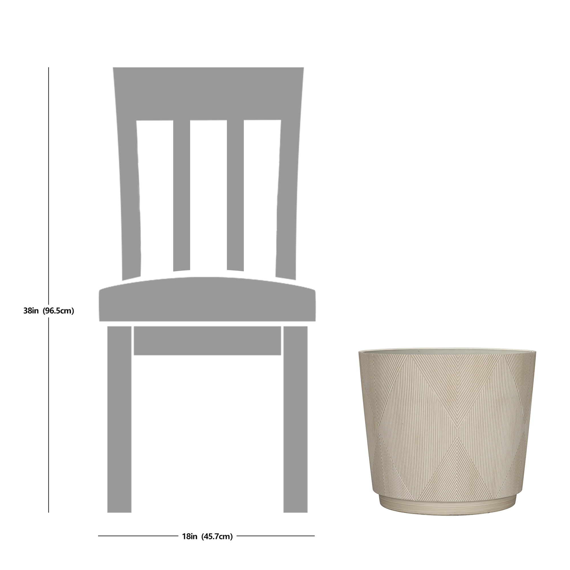 (2 pack) Better Homes & Gardens Hudson Cream Resin Planter, 15.7" x 15.7" x 13.8"