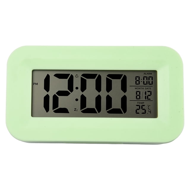 Digital LCD Alarm Clock with Calendar Thermometer for Desk Travel Office decor
