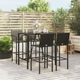 thumbnail image 4 of vidaXL 9 Piece Patio Bar Set Black Poly Rattan, 4 of 30