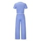 thumbnail image 5 of Conjunto Sexy De 2 Piezas Traje básico de 2 piezas para mujer Ombligo expuesto Vacaciones casuales Vacaciones (Azul L) Cgtredaw para Mujer Azul T M, 5 of 8