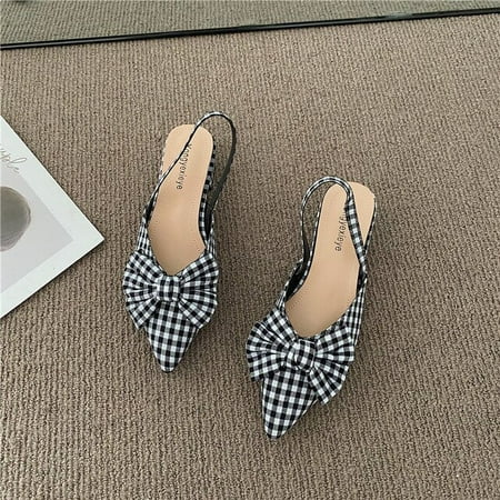 

2022 New Fashion Women Shoes Bow Polka Dot Pointed Toe Stiletto Sandals Luxury Sandals Women Designers Elegant Party Sandals
