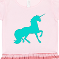 thumbnail image 3 of Inktastic Aqua Unicorn Gift Toddler Girl Dress, 3 of 4