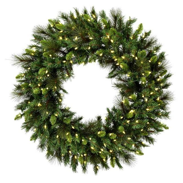 Vickerman G193748LED Couronne de Pin Mélangée Bangor 48 Po. avec Mini Lumières LED Dura-Lit 300 Blanc Chaud