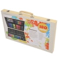 thumbnail image 5 of Kit de dibujo para niños, juego de pintura con caja de madera, lápiz de acuarela de plomo de Color Pastel al óleo, 5 of 5