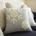thumbnail image 6 of Walbest Christmas Snowflake Embroidered Throw Pillowcase, 18 in Invisible Zipper Snowflake Pattern Xmas Pillow Cover Living Room Sofa Decor, 6 of 7