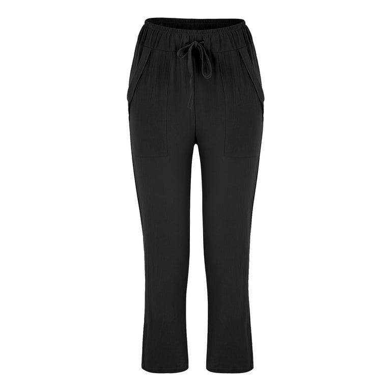 Baocc Yoga Pants with Pockets for Women, Women's Solid Color Split