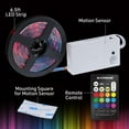thumbnail image 5 of Xtreme Lit 6.5ft Indoor Motion Activated Color-Changing LED Light Strip, 3 AA Battery All Occasion, 5 of 9