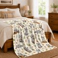 thumbnail image 6 of Playful Raccoons Autumn Forest Acorns Leaves Whimsical Style, Cozy Friendship Quote Scene, Warm Flannel Blanket for Living Room and Reading Nook, Art Lovers Thanksgiving Gift, Playful Home Decor, 6 of 7