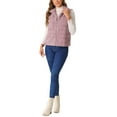 thumbnail image 2 of INSPIRE CHIC Stylish Faux Fur Vest for Women's Zip-Up Sleeveless Fur Jacket for Casual Wear S Pink, 2 of 6