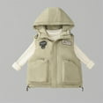 thumbnail image 2 of Hrsba Children's Casual Sleeveless Coat For Winter Boys Girls Coat Hooded Warm Waistcoat with Pocket for 3-12Y, 2 of 5