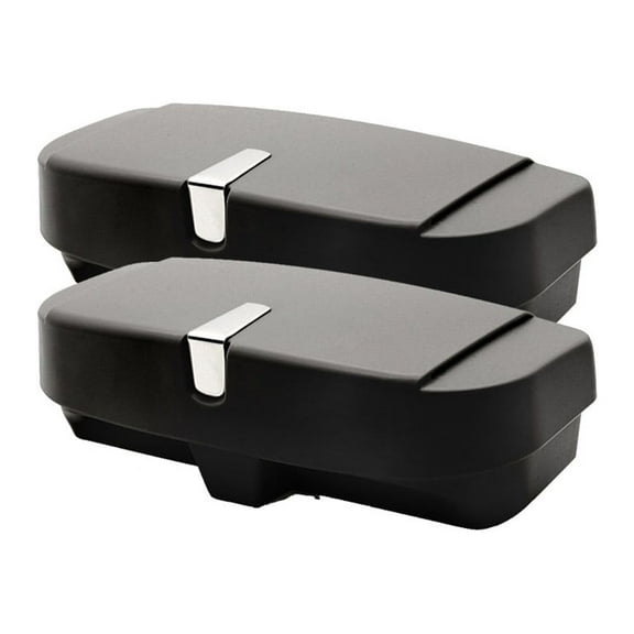 unbranded 2pcs Front Car Glasses Sunglasses Holder Case Storage Box for Most (Black)