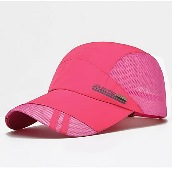 Bunenne Baseball Cap Trucker Hat Snapback Hats for Men Trucker Baseball Unisex Cap Messy Ponytail Buns Plain Visor Hat Baseball Caps Womens Ball Cap Men's Hats & Caps Hot Pink One Size