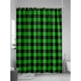 thumbnail image 5 of Happy St. Shower Curtain Set ，Waterproof Fabric Shower Curtains Patrick's Day Green Buffalo Plaid Minimalism Shower Curtains for Bathroom,Bathroom Decor 72"x78", 5 of 6