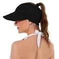 thumbnail image 3 of Sun Visor Hats for Women Beach Hat Packable Wide Brim with Ponytail Hole Summer Sunhat for Sports Vent Hats for Men Solar Fan Lightweight Visors for Women Mens Hats Summer Raffia Tote Sports, 3 of 5