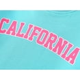 thumbnail image 2 of Serdomi Stylish Turquoise California Crop Sweatshirts for Little Girls -Soft Long Sleeve Pullover Shirt Size Size 6, 2 of 7