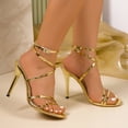 thumbnail image 4 of Strappy High Heels Open Toe Slingback Sandals for Women, Dressy Comfortable Fashion With Heel Summer Hallux Valgus High Heels Shoes, Prom Party Wedding, 4 of 7